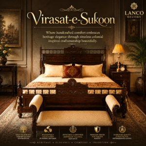 Virasat-e-Sukoon Heritage Colonial Teakwood Bedroom Collection