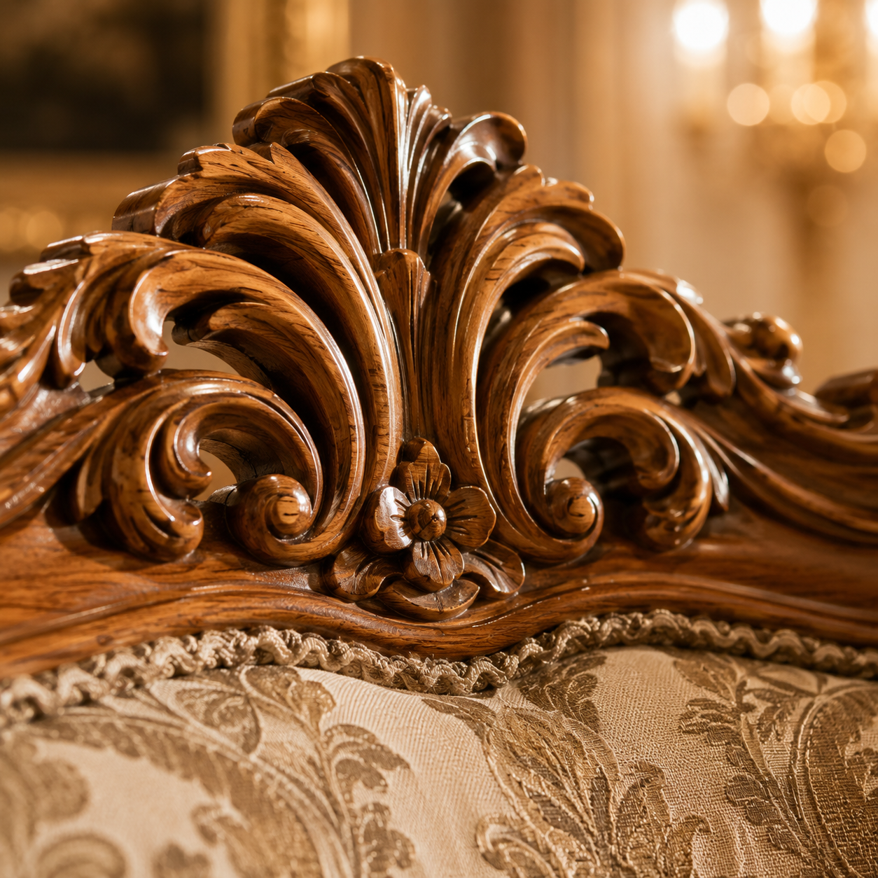 LANCO DECORS Royal Louis XV Solid Indian Teakwood 8-Seater Luxury Dining Set - Image 2