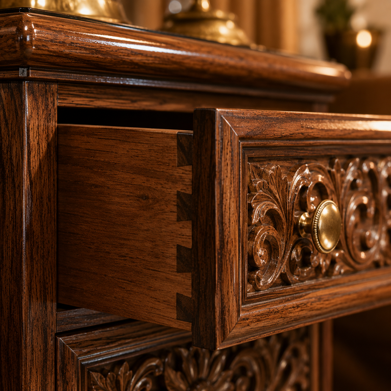 Virasat-e-Sukoon™ Heritage Solid Indian Teakwood Bedroom Set - Image 8