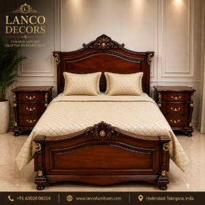 Virasat Royale™ Luxury Solid Indian Teakwood Classical Bedroom Collection