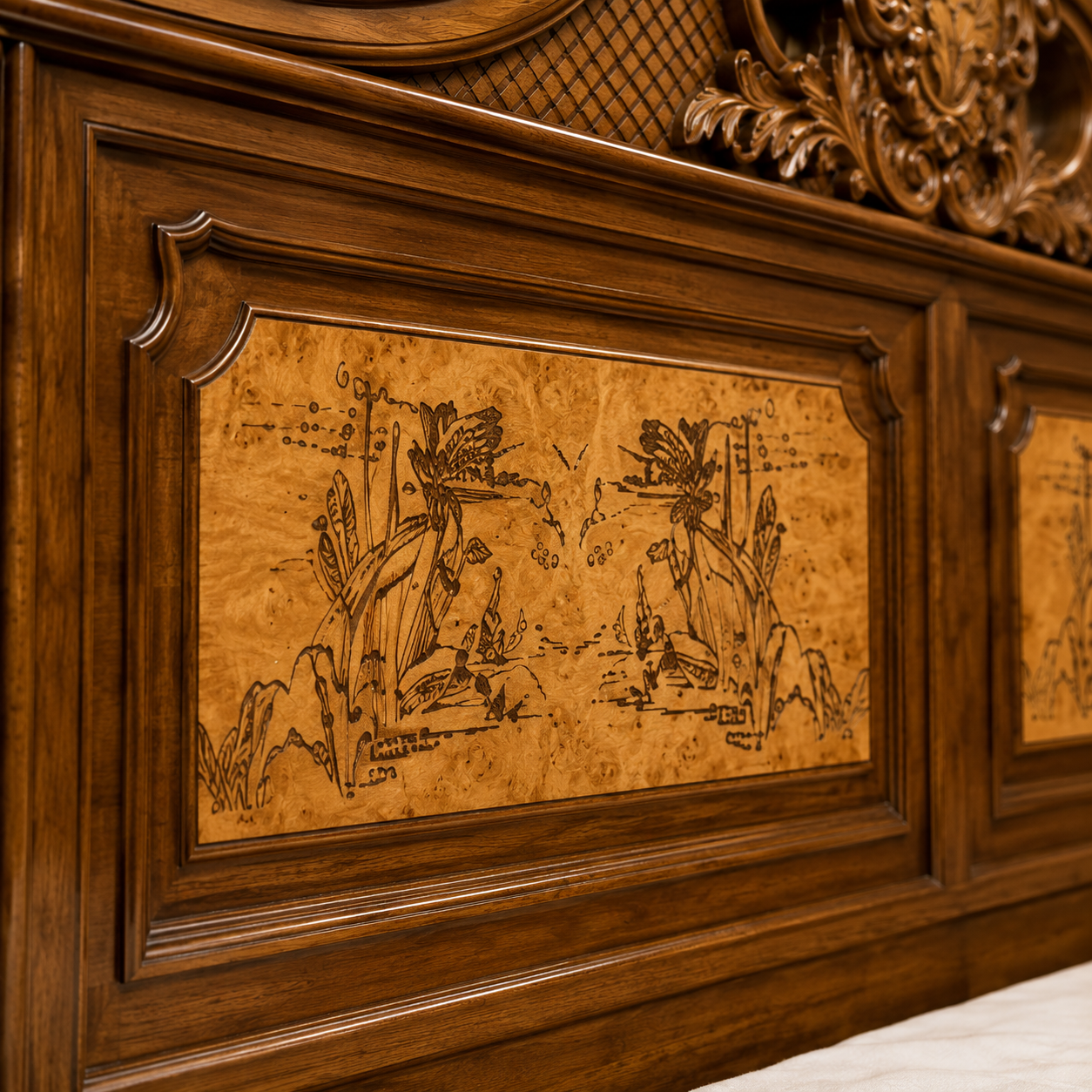 Colonial Victorian Solid Teakwood Heritage Bedroom Set - Image 3
