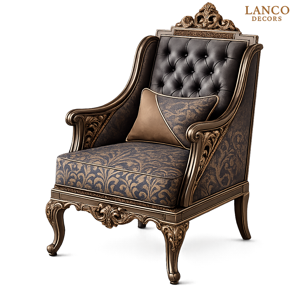 Noir Héritage™ French Bergère Lounge Chair