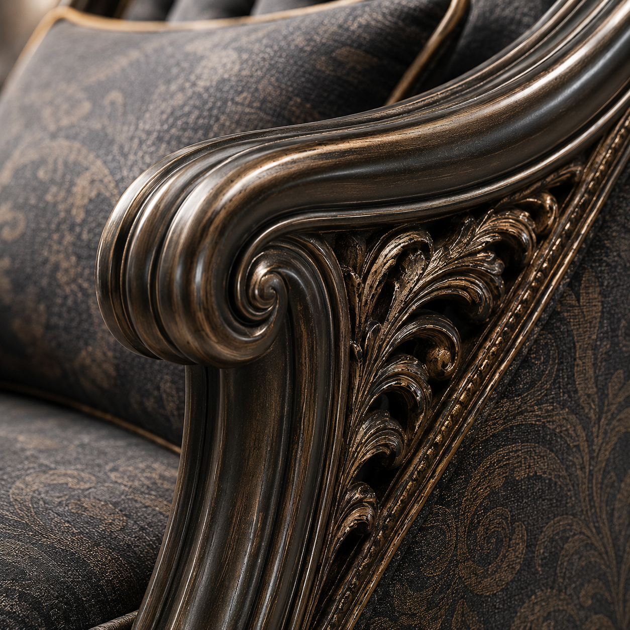 Noir Héritage™ French Bergère Lounge Chair - Image 5