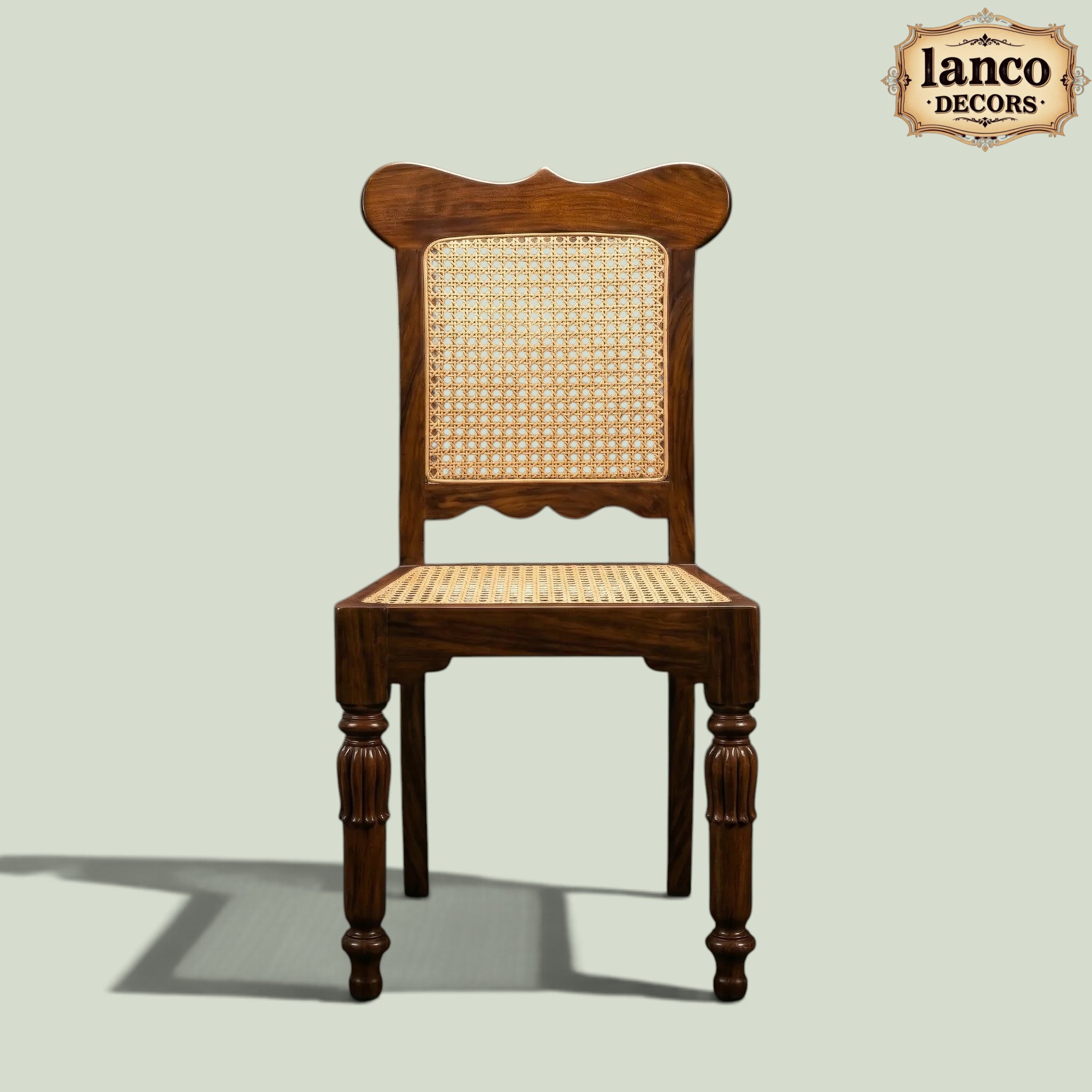 Saaz-e-Meeras – Handcrafted Teakwood Cane Dining Set - Image 5