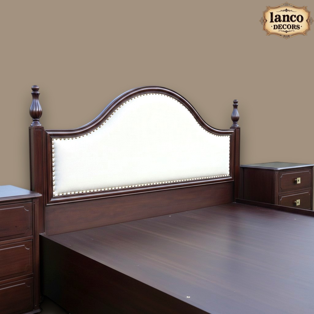 Shaan-e-Manzil – Classic Teakwood Upholstered Bed - Image 7