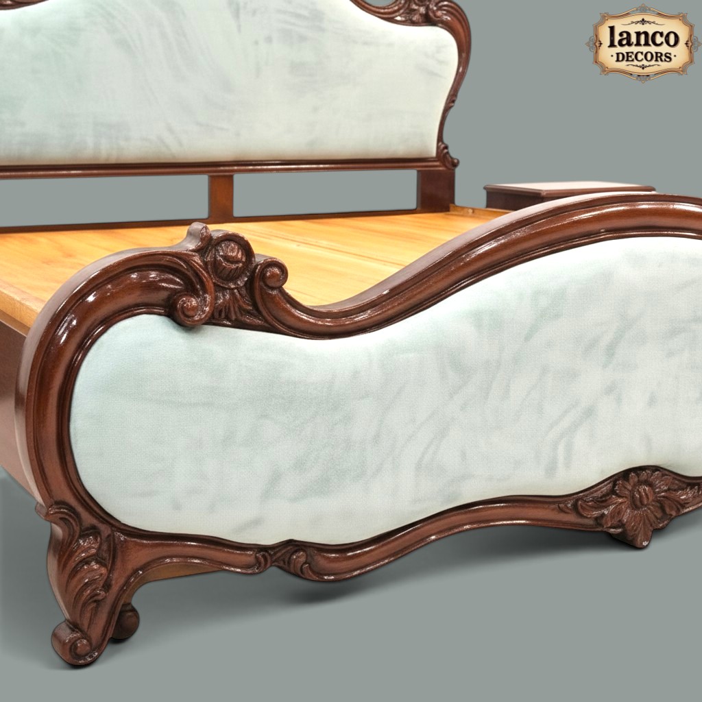Riwaayat-e-Ishq – Royal Handcrafted Upholstered Bed - Image 4