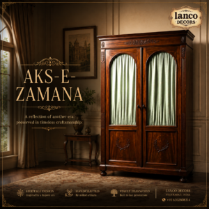 Aks-e-Zamana – Heritage Teakwood Arched Wardrobe