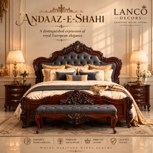 Andaaz-e-Shahi – Handcrafted Royal Teakwood Bed