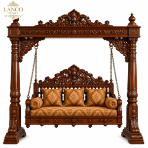 Mehfil-e-Meeras – Royal Hand-Carved Teakwood Jhoola