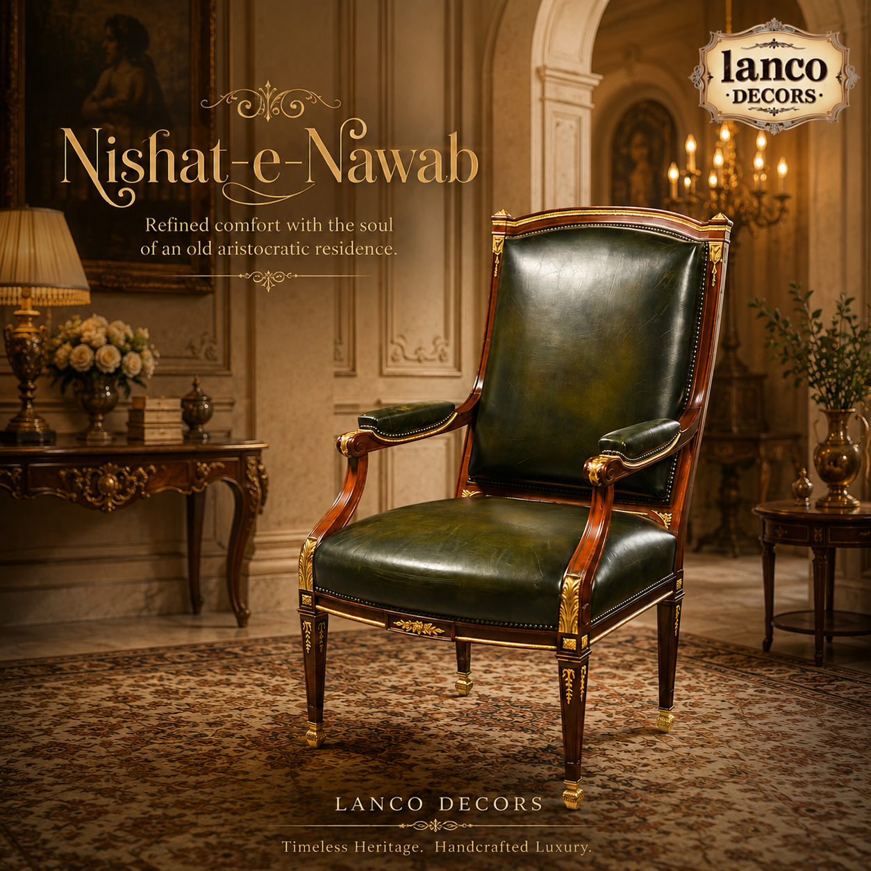 Nishat-e-Nawab – Luxury Heritage Armchair