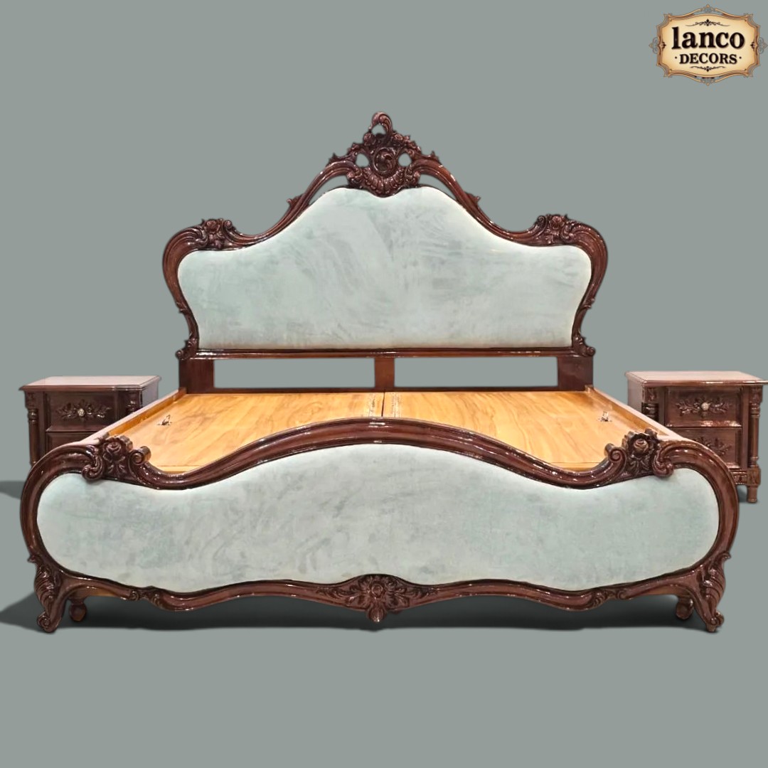 Riwaayat-e-Ishq – Royal Handcrafted Upholstered Bed - Image 6