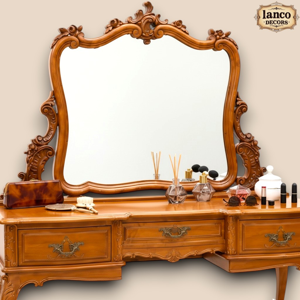 Naqsh-e-Aaina – Royal Carved Dressing Table with Mirror - Image 3