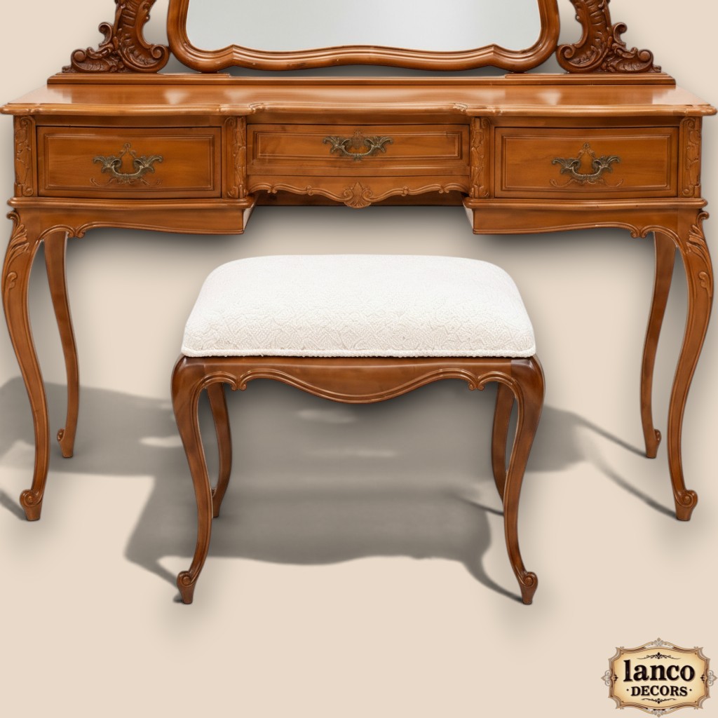 Naqsh-e-Aaina – Royal Carved Dressing Table with Mirror - Image 4