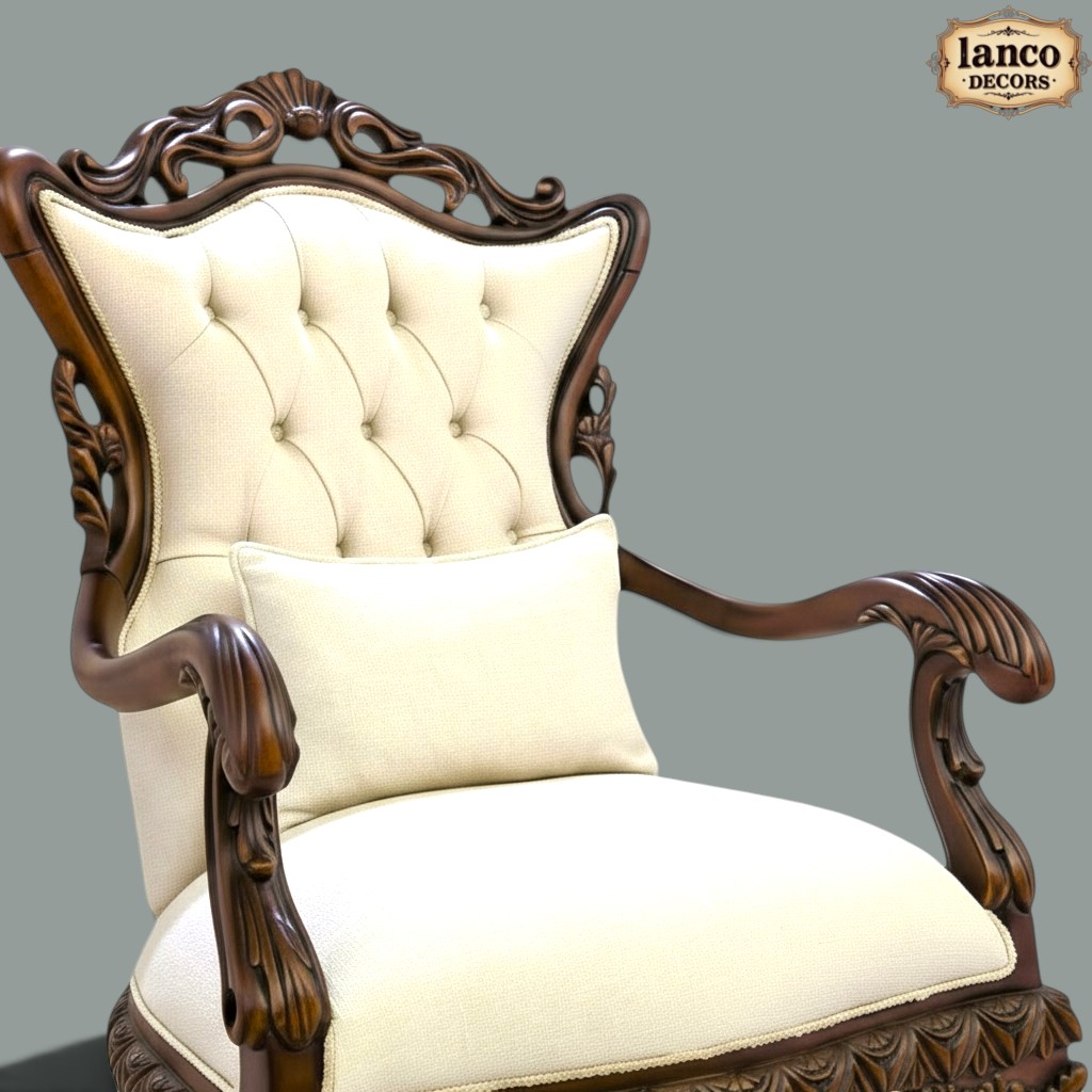 Guftagu-e-Shaan – Royal Handcrafted Accent Chair - Image 7