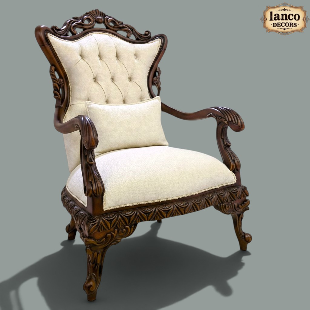 Guftagu-e-Shaan – Royal Handcrafted Accent Chair - Image 8