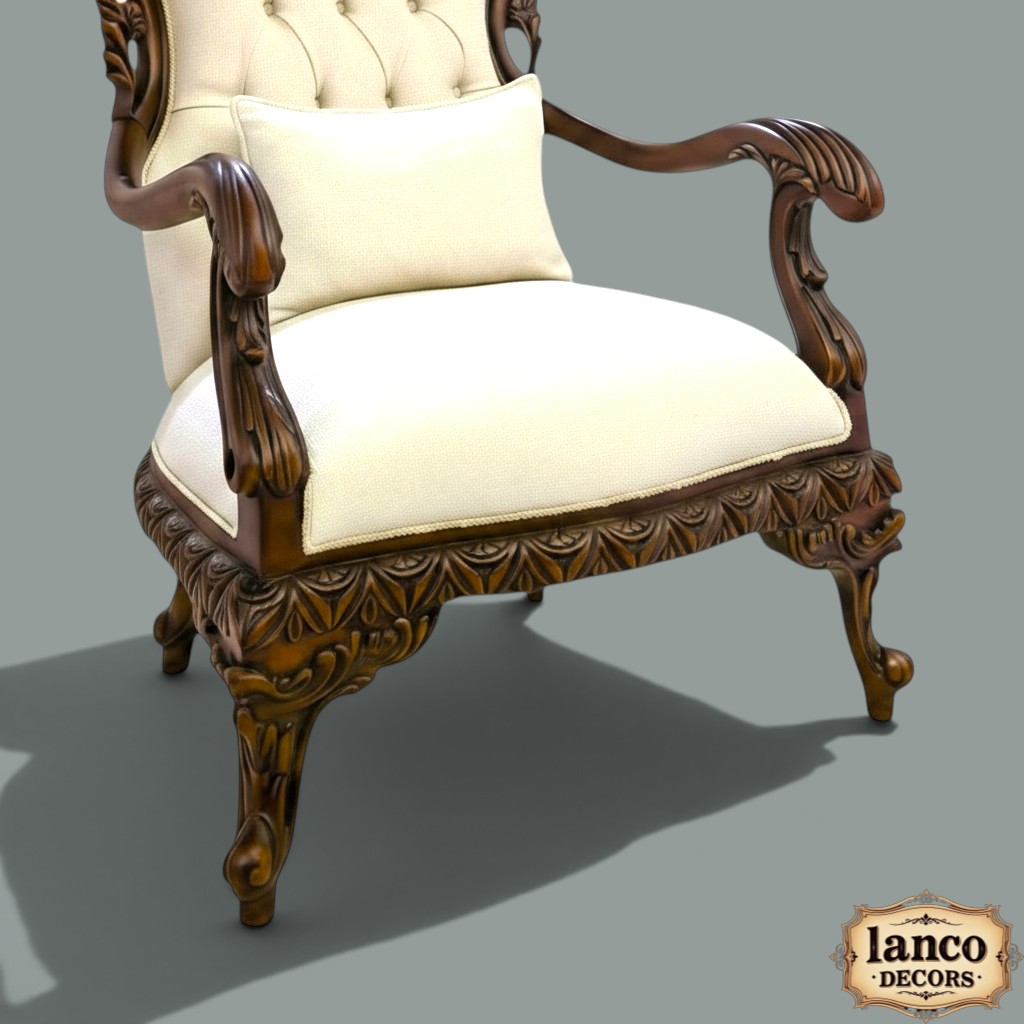 Guftagu-e-Shaan – Royal Handcrafted Accent Chair - Image 9