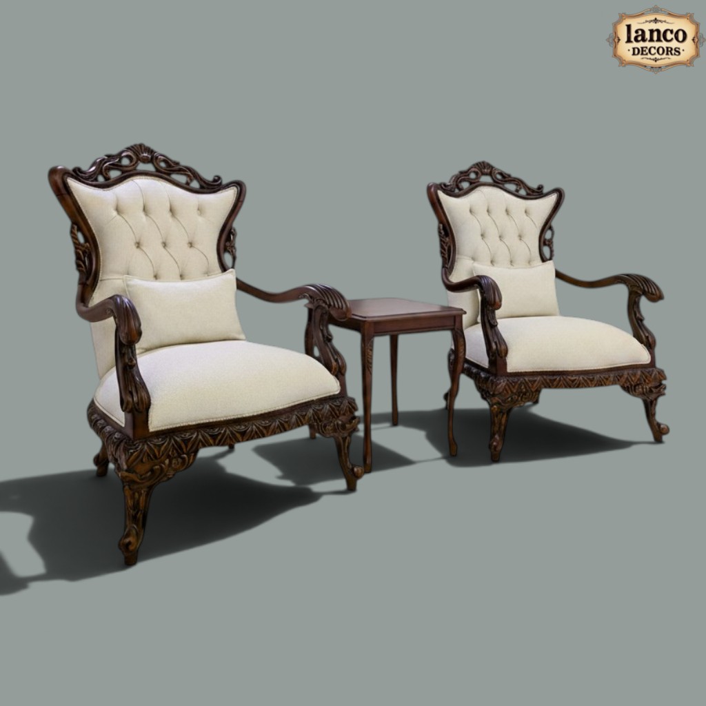 Guftagu-e-Shaan – Royal Handcrafted Accent Chair - Image 11