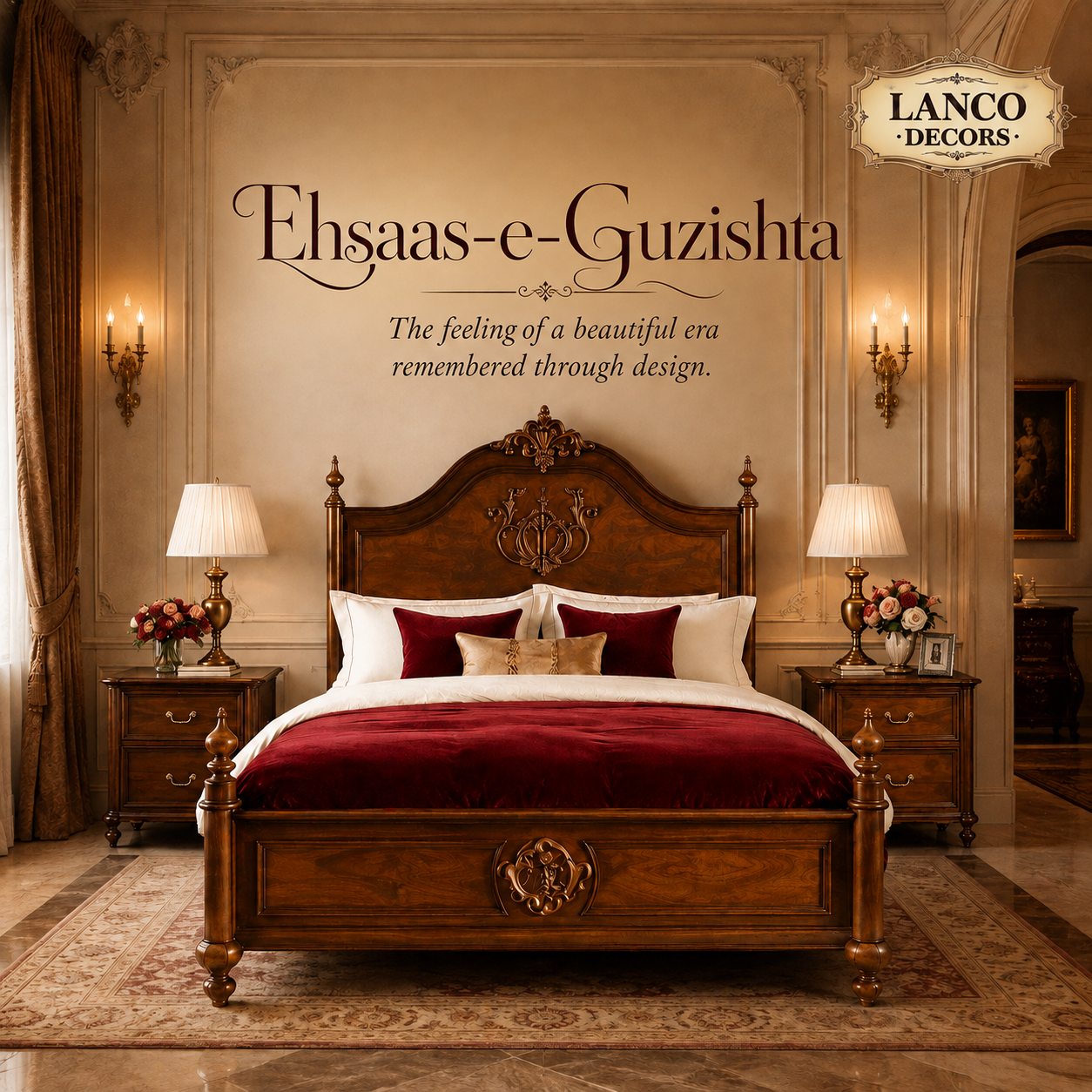 Ehsaas-e-Guzishta – Heritage Teakwood Bed