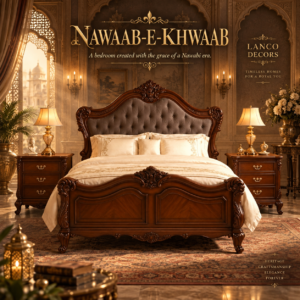 Nawab-e-Khwaab – Royal Handcrafted Upholstered Bed