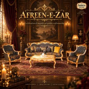 Afreen-e-Zar – Royal Handcrafted Luxury Sofa Set