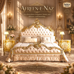 Afreen-e-Naz – Royal Handcrafted Upholstered Bed