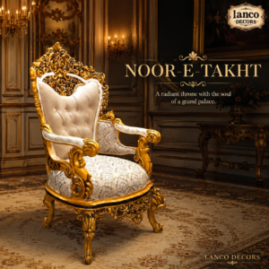 Noor-e-Takht – Royal Handcrafted Throne Chair