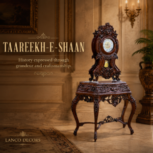 Taareekh-e-Shaan – Heritage Handcrafted Mantel Clock & Console