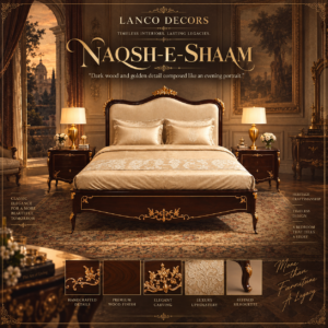 Naqsh-e-Shaam – Luxury Classic Upholstered Bed