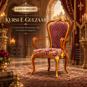 Kursi-e-Gulzaar – Royal Handcrafted Accent Chair