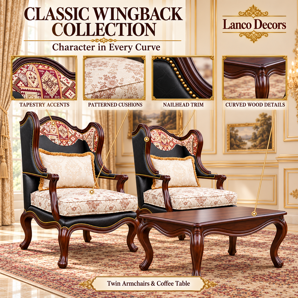DARBAR-E-RIWAYAT — The Heritage Wingback Collection - Image 3