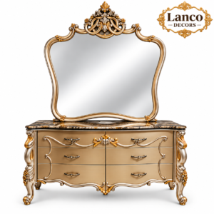 MEERAS-E-SHAHI – Royal Classic Dressing Table with Ornate Mirror