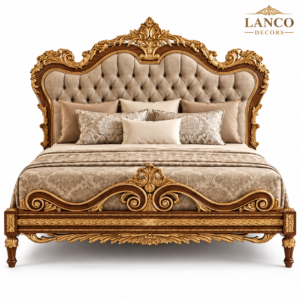 TAJ-E-VIRASAT – Royal French Baroque Luxury Bed