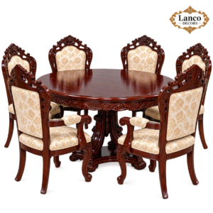 CLASSIC ROYALE – Royal Hand-Carved 6-Seater Dining Set