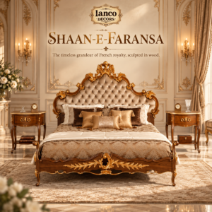 SHAAN-E-FARANSA – Royal French-Style Hand-Carved Luxury Bed & Bedroom Collection