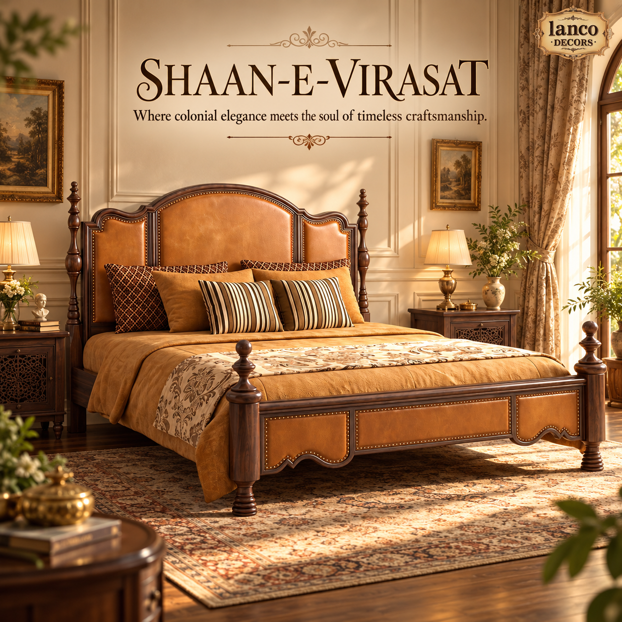 SHAAN-E-VIRASAT – Royal Colonial Heritage Luxury Bed